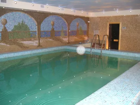 Баня с бассейном из мозаики