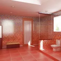 Ванна с яркой растяжкой из мозаики