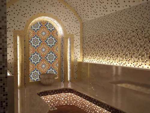 Дизайн хамама с мозаикой