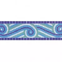 Узор мозаичный  Romaine Bleu