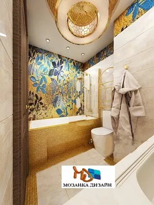 Мозаичное панно для ванной комнаты «Слон»