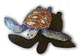 мозаичное панно Черепаха 900x1200мм  095 