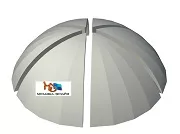 Купол в хамам Полусфера h=500мм без покрытия
