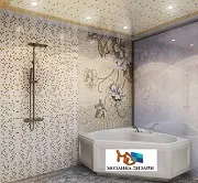 декор из мозаики в ванной 10004