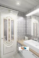 дизайн маленькой ванной мозаикой 10010