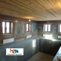 бассейн в бане частного дома дизайн